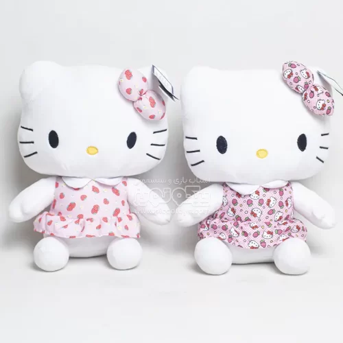 عروسک پولیشی کیتی با پیراهن صورتی کد AF100152