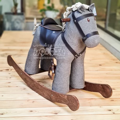 راکر اسب چوبی رنگ قهوه ای کد AF300302