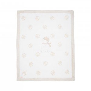 پتو دورپیچ کرم طرح برف mayoral کد 053-19699