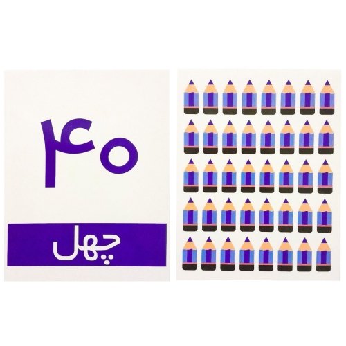 فلش کارت آموزش اعداد فارسی 29 عددی