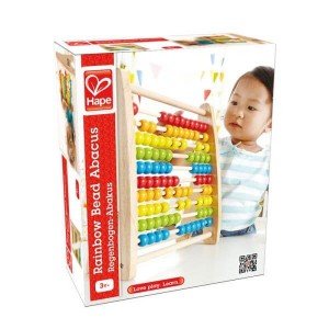 چرتکه چوبی رنگین کمان rainbow bead hape 0412