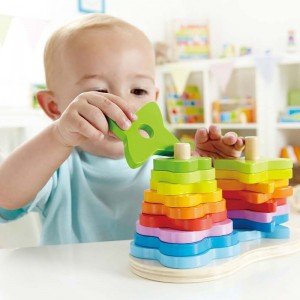 جورچین چوبی رنگین کمان 0406 Double Rainbow Stacker hape