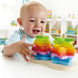 جورچین چوبی رنگین کمان 0406 Double Rainbow Stacker hape