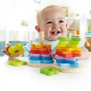 جورچین چوبی رنگین کمان 0406 Double Rainbow Stacker hape