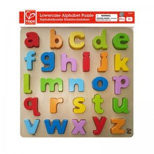 پازل حروف انگلیسی چوبی lowercase puzzle hape 1503