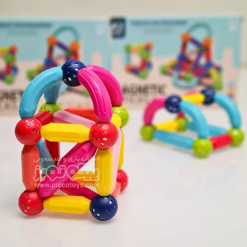 اسباب بازی ساختنی مگنتی مدل میله و مهره 42 تکه کد B011Y