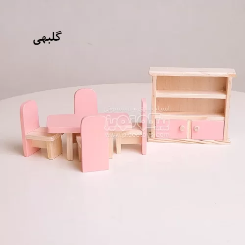 اسباب بازی چوبی ست وسایل خانه عروسکی مدل اتاق ناهارخوری کد 4266605