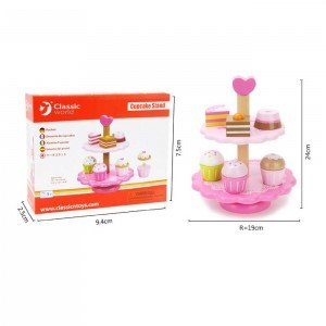 ظرف شیرینی چوبی Classic World مدل 4113 cupcake Stand