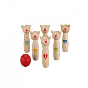 اسباب بازی بولینگ چوبی کودک طرح خرس کوچولو  Classic World مدل Little Bear 4125