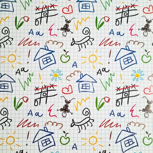 کاغذ کادو یک رو طرح نقاشی کودک کد P/359/A