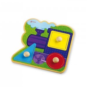 جورچین و پازل قطار چوبی Classic World مدل Train Infant Puzzle 2068