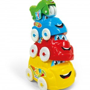ست ماشین 4 عددی Baby Clementoni مدل Fun Vehicles Hide and Stack 17111