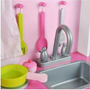 آشپزخانه چوبی Classic World مدل 4119 Pink Kitchen