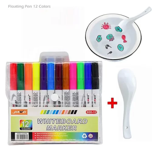 ماژیک جادویی 12 رنگ با قاشق سرامیکی کد 9971