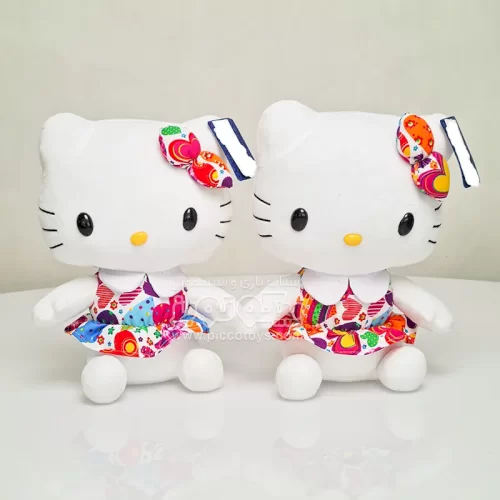 عروسک پولیشی کیتی با پیراهن رنگی کد P/AF100152/B