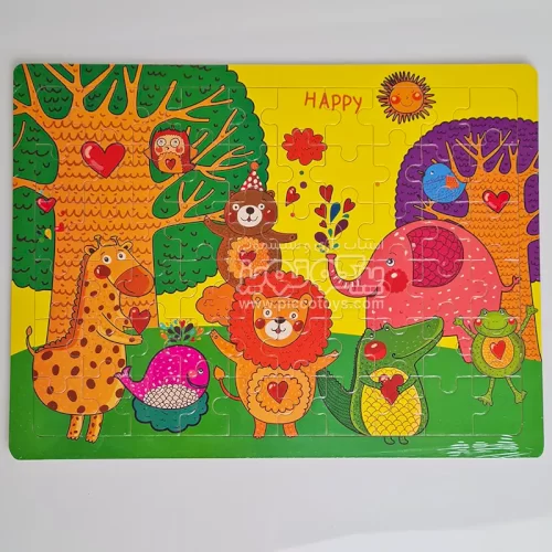 پازل چوبی کودک مدل حیوانات جنگل 2 کد 4324388