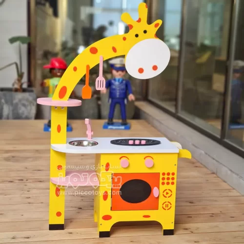 آشپزخانه اسباب بازی چوبی مدل زرافه کد 21323