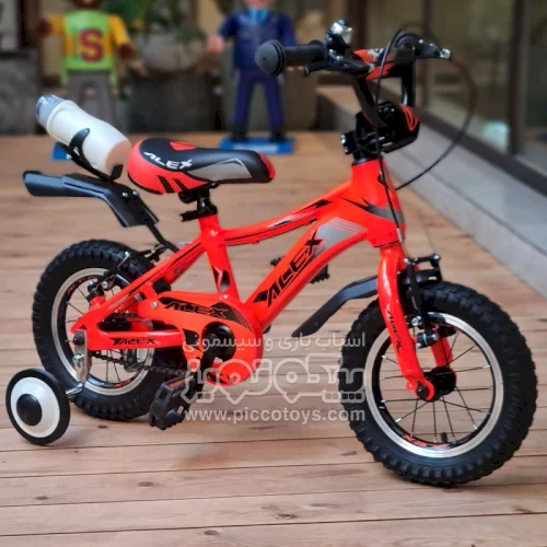 دوچرخه کودک الکس با کمکی مدل تامی رنگ نارنجی کد 12446