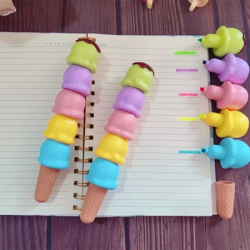 هایلایتر فانتزی طرح بستنی قیفی کد MD069B