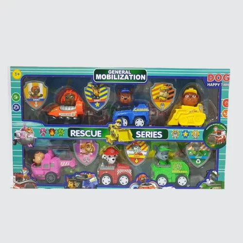 فیگور6 عددی سگهای نگهبان با ماشین قدرتی  مدل 5547