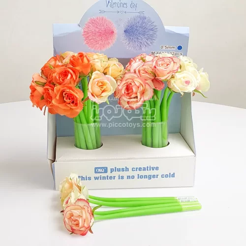 خودکار آبی طرح گل کد 666113