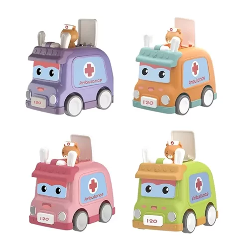 اسباب بازی ماشین آمبولانس قدرتی تصادفی کد HY656AM