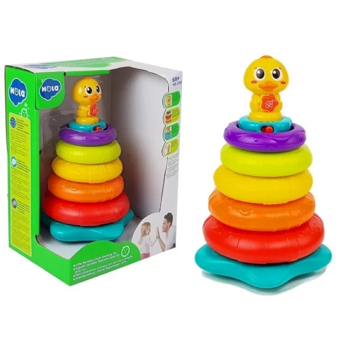 جورچین و حلقه هوش موزیکال جوجه هولی تویز Huile Toys  کد 2101