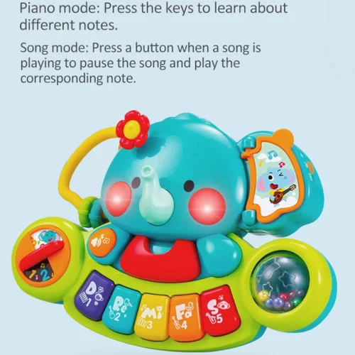 اسباب بازی پیانو موزیکال هولی تویز Huile Toys طرح فیل کد 3135