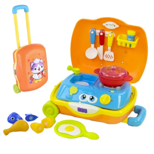 آشپزخانه کودک موزیکال  چمدانی هولی تویز Huile Toys  کد 3108