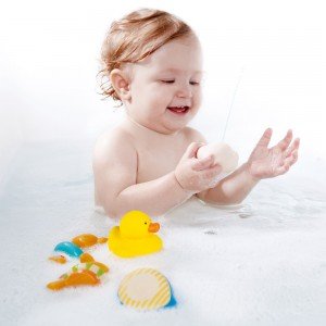 ست لیف کودک 0200 TEDDY AND DUCK BATH MITT SET hape