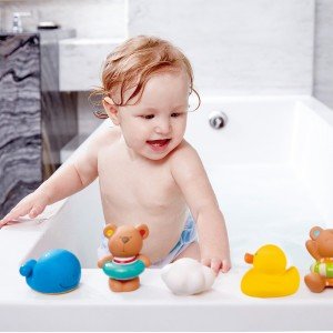 ست لیف کودک 0200 TEDDY AND DUCK BATH MITT SET hape