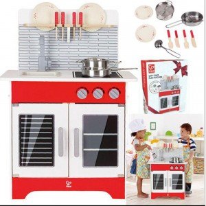 آشپزخانه چوبی کودکCity Café Play Kitchen hape کد 3144