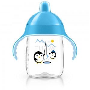 لیوان دسته دار 18+ ماه 340 میل آبی avent 75505