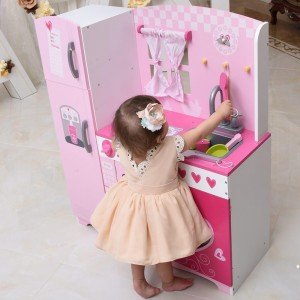 آشپزخانه چوبی Classic World مدل 4119 Pink Kitchen