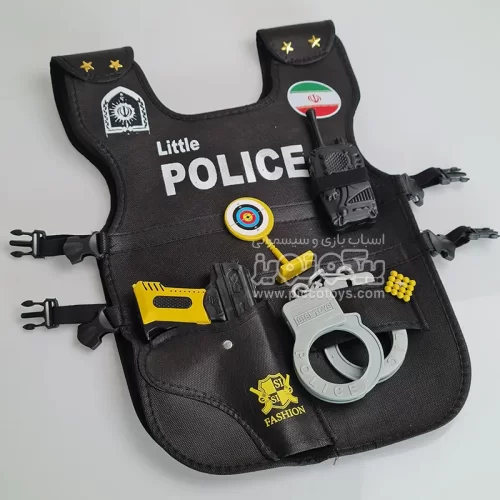 لباس مشاغل کودک جلیقه پلیس کودک با تفنگ زرد کد 4027740