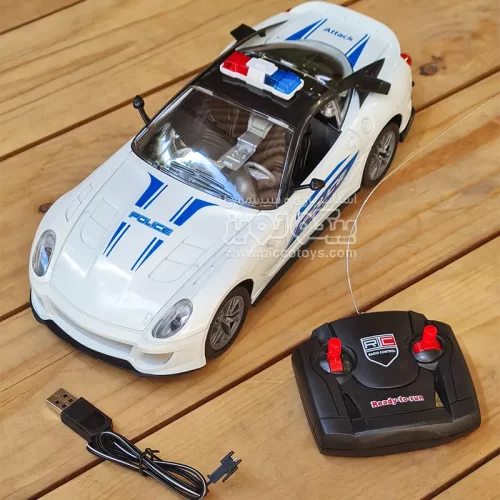 اسباب بازی ماشین کنترلی پلیس رنگ سفید کد  P/UD2502A/SE