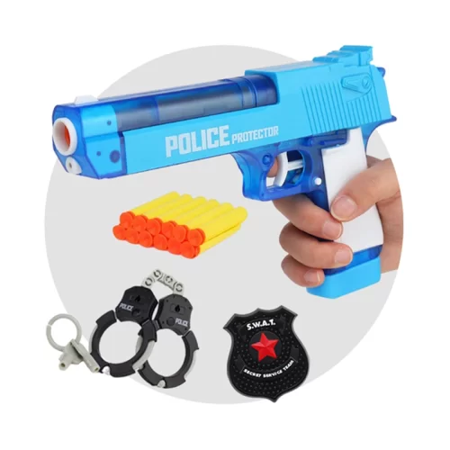 تفنگ اسباب بازی کودک با  آب پاش 2 کاره آبی مدل P/64834/BL