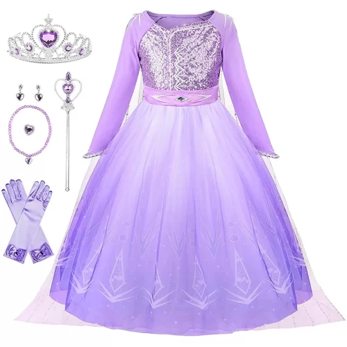 لباس پرنسس السا به همراه اکسسوری کد 11110NEW