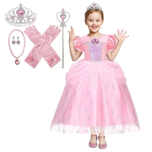 لباس پرنسسی آریل پری دریایی به همراه اکسسوری کد 11313NEW