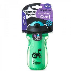 لیوان دو جداره 260 میلی ضد چکه 12+ Insulated Sipper Cup tommeetippee کد 447030