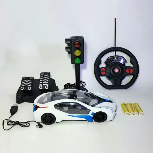 اسباب بازی ماشین کنترلی بی ام و با چراغ راهنمایی کد P/898/B