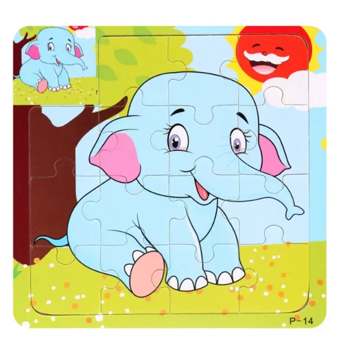 پازل چوبی کودک مدل فیل کد 44P14
