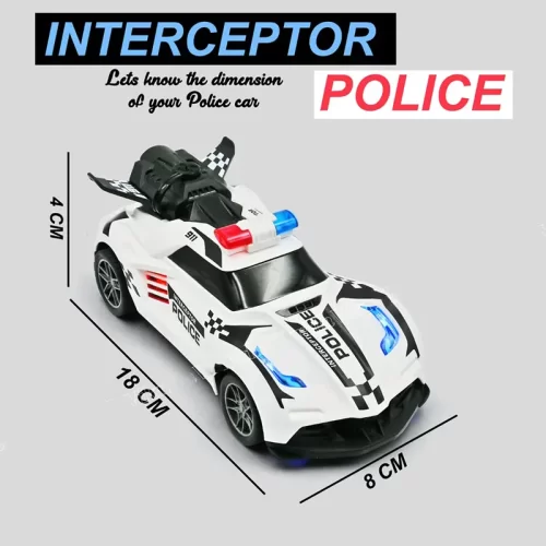 اسباب بازی ماشین پلیس کنترلی رنگ سفید