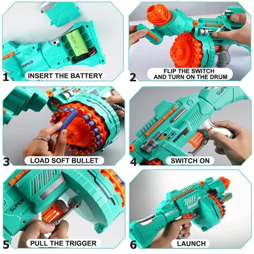تفنگ اسباب بازی کودک مدل Blast Super Gun