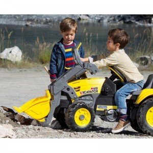 تراکتور پدالی قرمز با تریلر mini toni tiger peg perego 0529