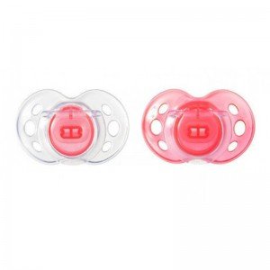 پستانک ارتودنسی 2 عددی 0 - 6  ماه صورتی tommee tippee