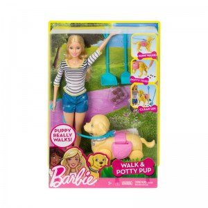 عروسک با سگ کثیف کن barbie dwj68