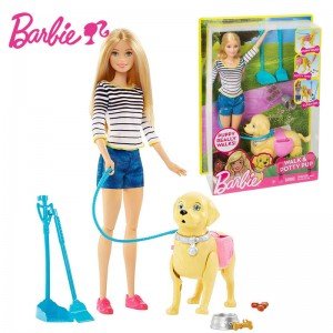 عروسک با سگ کثیف کن barbie dwj68