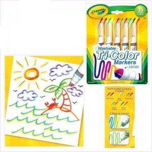 ماژیک 5 عددی قابل شستشو 8177 crayola Washable Tri Color Markers