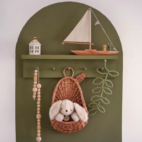 آویز دیواری حصیری مدل گلابی کد 4472885